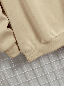 Venta al por mayor 100% sudaderas con capucha de algodón para los hombres de alta calidad transpirable sudaderas de secado rápido con estampado a mano de invierno Oem sin capucha - Product Image 4