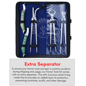 Heavy Duty Farrier <b>tools</b> Kit for Horses Hoof Nipper Nail Clincher Hoof Extraction <b>Tool</b> Straight Hoof Knife Ergonomic Loop Knife - Product Image 4