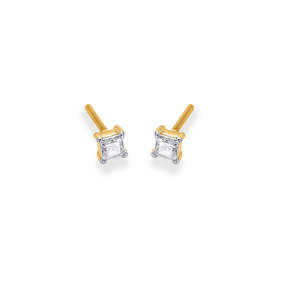 14k <b>Gold</b> Moissanite Geometric <b>Stud</b> <b>Earrings</b> for Women <b>Rose</b> <b>Gold</b> Plated Heart Shape Engagement Jewelry - Product Image 4