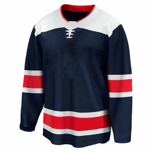 Tenue d'équipe de hockey personnalisée, maillot de hockey sur glace imprimé par sublimation, uniforme à manches longues, entraînement universitaire, respirant, évacuant l'humidité - Product Image 5