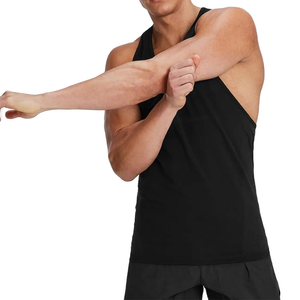 Men's Premium Quality Custom Gym Fitness Tanktop Breathable Cotton Knitted Weave Wholesale Customized Color and Size - Product Image 5