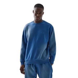 OEM/ODM Vente de gros Nouveau survêtement en molleton de coton de haute qualité pour hommes Combinaison sweat-shirt et pantalon de survêtement lavés à l'eau de Javel - Product Image 1
