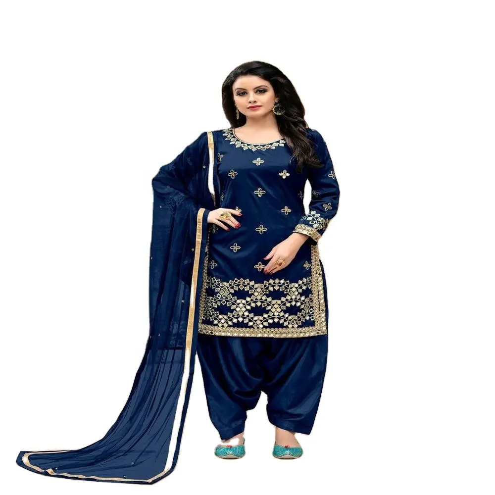 Novo Estilo de Grife Punjabi E Lahore Indiano Roupas Paquistanês Shalwar Kameez Unstiched Material do Vestido