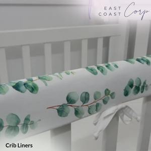 Housse de protection pour berceau Feuilles d'eucalyptus Coussin de dentition pour berceau Convient également à Boori 100% coton - Product Image 1