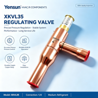 Yensun XKVR35 – Régulateur de pression vertical en cuivre haute performance, étanche, large plage de température, vanne de contre-pression pour applications commerciales