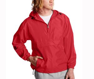 Chaqueta cortavientos de nailon de peso pesado OEM para hombre al por mayor personalizable con capucha para primavera estilo callejero con bordado - Product Image 1
