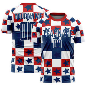 เสื้อฟุตบอลแบบสั่งทำ น้ำหนักเบา ระบายอากาศได้ดี ทรงสปอร์ต พิมพ์ลายแบบ Sublimation สำหรับทีม ผลิตจากโพลีเอสเตอร์ 100% แขนสั้น ขายดี - Product Image 6