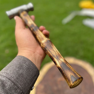 Martillo de Acero de Damasco Hecho a Mano con Mango de Madera y Estuche de Cuero Profesional de 16 oz Personalizable para Bricolaje y OEM - Product Image 6