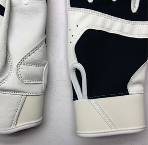 Gants de frappe de baseball en cuir bleu respirant à poignet court pour hommes, de qualité supérieure, personnalisés, pour usage professionnel, dernière collection - Product Image 4