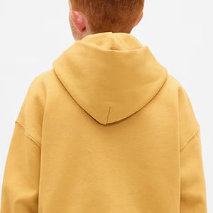 Boys Solid Color <b>Hoodie</b> For Wholesale And Bulk Orders With Drop Shoulders And Custom Logo Deign For Winter With Full Sleeve 2026 - Product Image 5