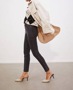 Cómodo tamaño hecho a medida nueva mujer cintura media corte de bota cinturón de mezclilla oscura sólido ajuste suelto estilo Casual verano - Product Image 4