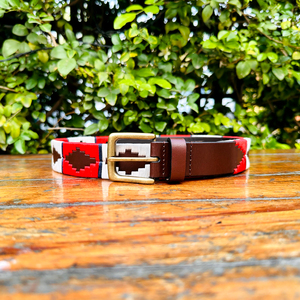 เข็มขัดโปโลแบบลำลองของผู้ชายสินค้าใหม่เข็มขัดหนังแท้รีไซเคิลขี้ผึ้ง100% หัวเข็มขัดทองเหลืองแบบแข็งเป็นมิตรกับสิ่งแวดล้อม - Product Image 3