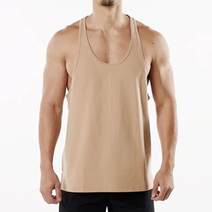 Compra al por mayor camiseta de entrenamiento personalizable Camiseta deportiva sin mangas Racerback Gym Tank Tops para hombres - Product Image 2