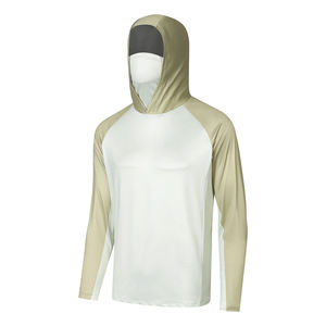 Sweat à capuche de pêche Performance avec masque attaché en chemise à manches longues évacuant l'humidité de style camouflage pour les pêcheurs australiens en plein air - Product Image 2