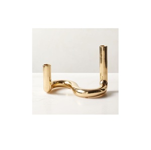 <b>Gold</b> Aluminum Candle Stand <b>Candelabra</b> Candle Holder Set Of 3 Table Top Wedding Christmas Centerpiece - Product Image 4