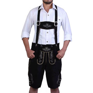 กางเกงขาสั้นสำหรับผู้ชายเป็นมิตรกับสิ่งแวดล้อมสไตล์คลาสสิกบาวาเรียปักลวดลายสีพื้นสไตล์ไฮสตรีท - Product Image 5