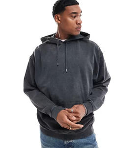 Sudaderas con capucha para hombre de alta calidad 100% algodón Terry Fleece logotipo personalizado bordado Zip Puff Vintage lavado ácido lavado de gran tamaño pulóver - Product Image 1