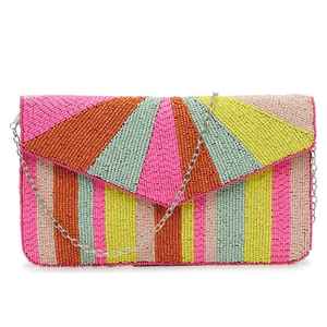 Beaded <b>Evening</b> <b>Bag</b> <b>Green</b> & Multicolour Design Custom Luxury for Women Ladies Clutch <b>Bag</b> Wholesale stitching & Needlework - Product Image 2