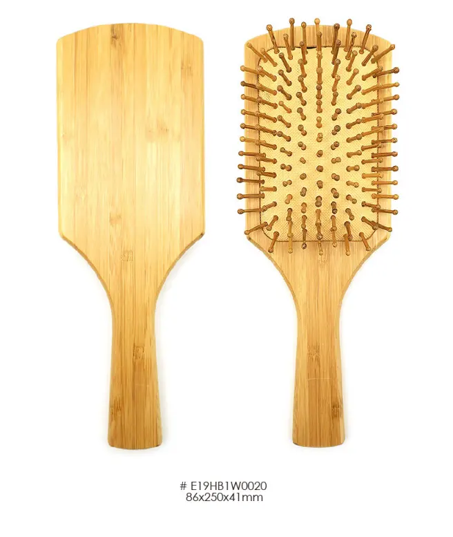 Hot Selling Factory price Eco-friendly Biodegradable Bamboo Paddle Brush Scalp Massage Hair Brush Detangle Brush For Hair