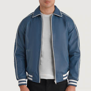 2025 Slim Fit moto porter imperméable hommes veste en cuir Style Vintage respirant hommes veste en cuir - Product Image 1