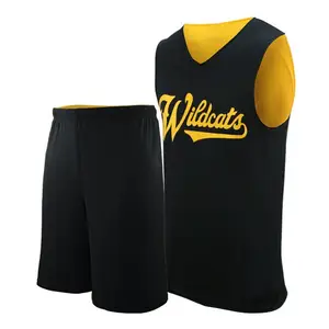 Kits De Basquete Completo Uniforme Camisa De Basquete Jersey Conjunto Curto Atacado Serviço Do OEM Personalizado Unisex Basketball Wear Tamanho Personalizado