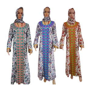 Robe de nuit maxi de style marocain moderne pour femmes, en coton respirant, imprimée, taille personnalisée, jalabiya, kaftan - Product Image 3