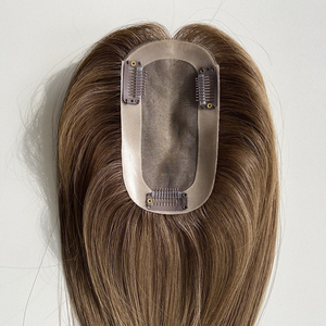 Topper de Cabello Humano Europeo Ruso 3x5.5, 100% Natural con Clip, Fácil de Usar para Mujeres con Pérdida de Cabello, Stock al por Mayor - Product Image 6