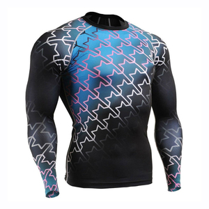 Manches longues hommes portent des éruptions cutanées MMA de haute qualité à vendre conception de sublimation sur mesure adultes Fitness Rash Guard - Product Image 5