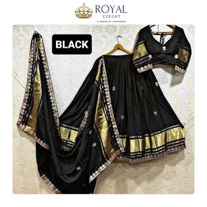 Vêtements de mariage de haute qualité, collection de vêtements indiens de créateurs, en modal, soie gajji avec travail de gota, lehenga choli pour femmes - Product Image 2