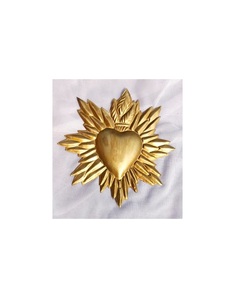 Sacred Heart Milagros con alas en acabado dorado antiguo para decoración del hogar - Product Image 6