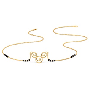 Colgante de oro de 14 quilates con diseño minimalista Indo-Western Mangal Sutra para uso diario, collar con forma de mariposa de acero inoxidable, cadenas para mujer - Product Image 5