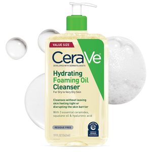 Limpiador Facial Hidratante en Espuma CeraVe, Limpiador Facial con Aceite Hidratante 19 oz / 562 ml - Product Image 1