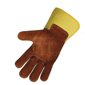 Guantes de seguridad para hombre de cuero genuino Guantes de trabajo de color sólido para Trabajo y Protección - Product Image 6