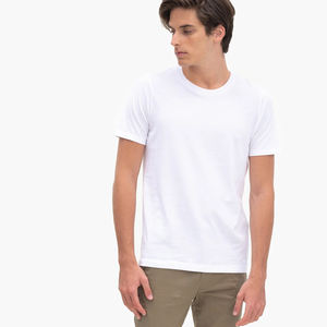 Vente en gros 100% coton T-shirt pour homme respirant à col rond T-shirt blanc coloré uni Fabricant de t-shirt respirant pour homme - Product Image 1