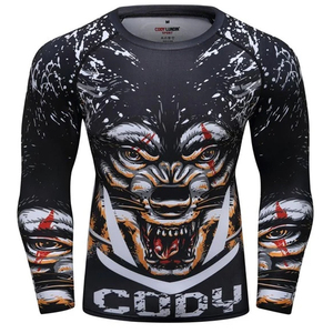 เสื้อรัดรูปแขนยาวสำหรับผู้ชายเสื้อออกกำลังกาย - Product Image 1