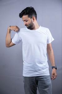 Vente en gros de t-shirts d'été en jersey de coton pour hommes coupe ample manches courtes avec logo personnalisé OEM 180 grammes de tissu poids style décontracté - Product Image 6