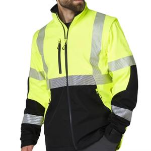 Sweat-shirt de travail haute visibilité pour hommes, veste de sécurité, haut bicolore, veste réfléchissante - Product Image 5