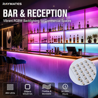 Lembar LED Pixel Ultra Tipis 250MM SPI RGBW IC Dapat Dipotong Lembar LED Fleksibel Lampu Latar Belakang Marmer Tampilan Lampu LED Pixel