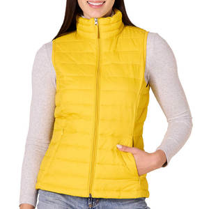 High quality <b>womens</b> puffer <b>vest</b> winter padded sleeveless jacket factory wholesale supply - Product Image 1