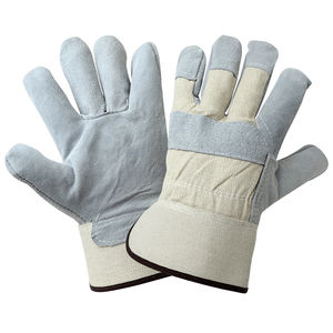 Gants de travail en cuir véritable pour hommes Gants de travail de sécurité Gants de travail de couleur unie - Product Image 1