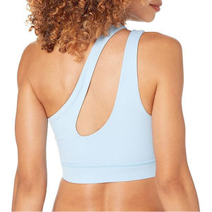 Haute qualité été sport soutien-gorge femmes séchage rapide taille haute mince Fitness une épaule culture sport soutien-gorge haut nouveau Style Spandex - Product Image 2