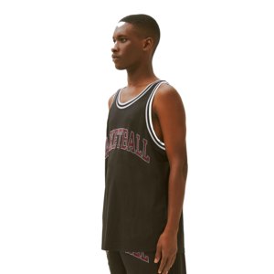 Men's Black <b>Mesh</b> Basketball Jersey With <b>Rhinestone</b> Lettering Sleeveless Tank <b>Top</b> Breathable Sportwear Regular Fit - Product Image 3