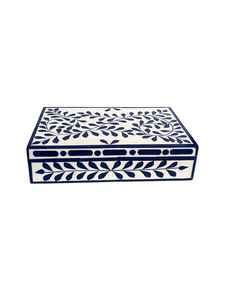 กล่องเก็บเครื่องประดับไม้ลายดอกไม้สีน้ำเงินและ MDF ทำมือสไตล์อินเดีย พร้อมปรับแต่งขนาดและบรรจุภัณฑ์ได้ เหมาะสำหรับเป็นของขวัญสำหรับเธอ - Product Image 3