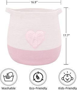 Collapsible <b>Basket</b> Cotton Rope, Large <b>Blanket</b> <b>Basket</b> Laundry Hamper <b>for</b> Throws, Pillows, <b>Blanket</b> OEM Made in Vietnam - Product Image 2