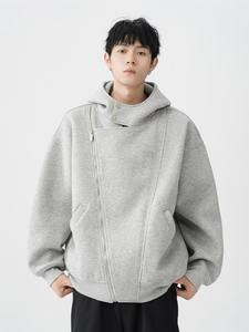 Streetwear Hoodies Cropped Graphic French Terry Men's Zip up Hoodies para hombres - Product Image 2