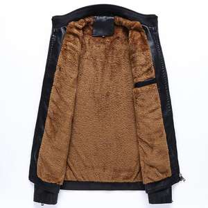 Veste en cuir pour homme avec poche avant, veste en cuir pour homme personnalisée, matière intérieure en fourrure, veste pour homme - Product Image 3