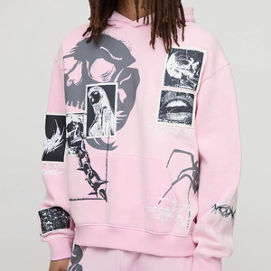 เสื้อสวมหัวแบบลำลองใส่ได้ทั้งชายและหญิงมีฮู้ด100% มีฮู้ดผ้าคอตตอนพิมพ์ลายเป็นที่ต้องการ2025 - Product Image 1