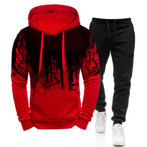 Conjunto de sudaderas con capucha deportivas para hombre de nuevo estilo 2023, trajes de jogging informales diarios, sudaderas con capucha y pantalones de chándal elásticos, chándal de moda - Product Image 3