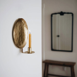 Applique murale moderne de luxe en fer doré pour bougie chauffe-plat, résistante à la chaleur, imperméable, écologique pour la décoration de Noël à la maison WB INC - Product Image 3