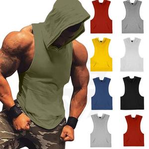Camiseta de algodón de secado rápido para hombre, camiseta sin mangas de talla grande personalizada, diseño de tejido de punto transpirable, venta al por mayor - Product Image 1